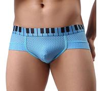 Générique Slip Homme Respirant Confortable Taille Basse en Maille Aérée Design Sensuel pour Hommes Parfait pour Sorties Décontractées(Blue, M)