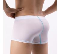 Générique Slip Homme Slip en Soie glacée pour Homme,sous-vêtement Respirant,Confortable,Absorbant et élastique,adapté aux Shorts Sexy pour Hommes(White,XL)