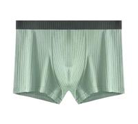 Générique Slip sous-Vêtements Shorts À La Mode Coin Plat Cordon De Serrage Couleur Unie sous-Vêtements Jeunes Respirant Tendance Pantalon À Quatre Coins pour Hommes(Light Green,4XL)