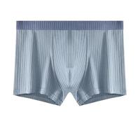 Générique Slip sous-Vêtements Shorts À La Mode Coin Plat Cordon De Serrage Couleur Unie sous-Vêtements Jeunes Respirant Tendance Pantalon À Quatre Coins pour Hommes(Light Blue,XL)