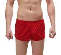 Générique Slip Sport Homme Sac intégré,Doux,Respirant,en Soie glacée,Haute élasticité,Absorbant et Respirant,pour Hommes(Red,XL)