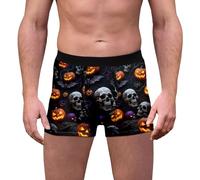 Générique Slips Homme Slip Taille mi-Haute imprimé Halloween,Doux et Confortable,Respirant,Extensible,Absorbant Quotidien(XL)