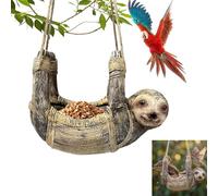 Générique Sloth Bird Feeder - 19x15x11cm Resin Garden Sculpture,Unique Animal Shaped Hanging Seed Tray for Garden Backyard Patio Yard Porch Tree Birdwatchers Nature and Wildlife Enthusiasts