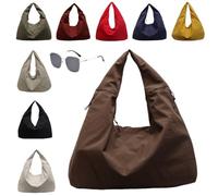 Générique Slouchy Tote Bags Men Women Large Shoulder Bags for Travel Commute,Waterproof,Large Capacity (brown)
