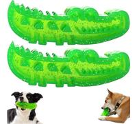Générique Slow Feed Chew and Fetch Crocodile, Bite and Brush Dog Toy, Dog Slow Feeder Puzzle Toy, Alligator Dog Toy, Chewing Training, for Large, Medium & Small Dogs Teeth Cleaning (2PCS-L)