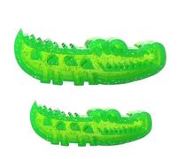Générique Slow Feed Chew and Fetch Crocodile, Dog Slow Feeder Puzzle Toy, Bite and Brush Dental Toy, Alligator Dog Toy for Large, Medium & Small Dogs Teeth Cleaning (Green,Large + Small)