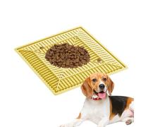 Générique Slow Feeder Cat Bowl, Silicone Interactive Feeding Mats, 7.87x7.87 inches, Promotes Healthy Eating Pace, Kitten Food Mat for Indoor, Outdoor Kittens Use, Iron, Yellow and Pink