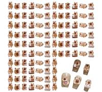 Générique Small Animals Figures - Capybara Doll Set, Miniature Figurines, Creative Capybara Decorations, Garden Charm Accents, Accessories, Cute Collectibles for Kids Teens and Adults