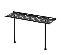 Générique Small Camping Table, Lightweight Metal Foldable Table Stand, Portable Picnic and Beachside Gear for Hiking, Backpacking, and Outdoor Adventures,17.32x5.12x11.42 inches