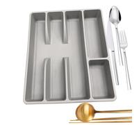Générique Small Cutlery Tray - Cutlery Drawer | Adjustable Utensil Tray For Drawers With Storage Divider Box - Kitchen Tool Holder For Forks Knives Chopsticks And Spoons