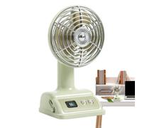 Générique Small Desk Fan | 100 Speeds USB Rechargeable Cooler | Small Bedside Fan | For Home Office Bedroom Study Living Room Dormitory Apartment Makeup Areas Adults Students Travel Workspaces