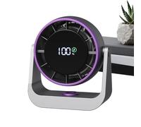 Générique Small Desk Fan - Led Display Rechargeable Quiet Cooling | Portable Personal Table Fan | Mini Desktop, Digital Led Touch Control, Wall-Mounted, Large-Capacity Battery, Quiet, for Bedroom