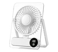 Générique Small Desk-Fan, Rechargeable Portable-Fan, 100-Speed Personal-Fan