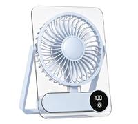 Générique Small Desk-Fan, Rechargeable Portable-Fan, 100-Speed Personal-Fan