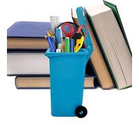 Générique Small Desk Organizer - Trash Can Pencil Holder, Tiny Garbage and Recycle Can Pen Holder for Home Office Studio Desk, Classroom Students Artists, Desktop Storage for Stationery Supplies