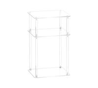 Générique Small End Table, Compact Nightstand, Transparent Acrylic Tall Side Table 16x12 inches, Space Saving Shelf Stand, Room Furniture for Dormitory, Rental, Hotel, Restaurant, Clear