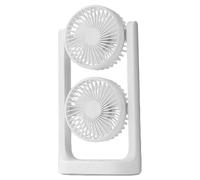 Générique Small Fans, Powered Double Head Travel Cooling Fan, Adjustable Speed Settings, Flexible Neck for Kitchen, Bathroom, Tent, Dorm, Workshop, Desktop, Nightstand, 30.9/8.7/16.4 Inches