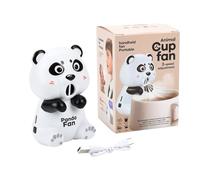 Générique Small Food Fan - Panda Portable Gadget, 3 Speed with Adjustable Neck, Heat Resistant Polymer, Rapid Steam Dissipation, for Coffee Water Soup Daily Restaurant Summer Travel Use