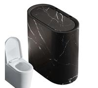 Générique Small Garbage Can With Lid - ABS 29.5x29x16cm | Slim Trash Bin Covered Waste Basket Space Saving Bathroom Dustbin Odor Control Lidded Bin For Bathroom Kitchen Toilet Laundry Bedroom