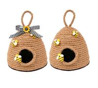 Générique Small Hive Decor - Rope Bee Ornament for Seasonal Display | Rope with Bow Tie Detail, Compact Lightweight Design, Aesthetic Accessory for Home Kitchen Bedroom Farmhouse
