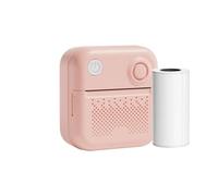 Générique Small Label Printer, Wireless Labeler, Portable Label Printer, Rechargeable Labeler, Wireless Small Label Printer with 1 Roll of Paper, Portable and Rechargeable Desktop Labeler for Small