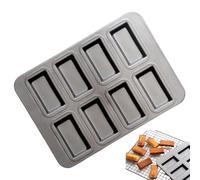 Générique Small Loaf Pans Baking, 8 Cavity Divided Rectangle Non Stick Tray, Perfect for Muffins, 10.04x7.87x1.57 Inches, Brownies, Cupcakes, Cheesecakes, Bread, Meatloaf, and Home Kitchen Baking