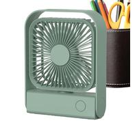 Générique Small Oscillating Fan, 4 Speeds Foldable Handheld Wind Blower, Desk Fans, 90 Degree Oscillating Foldable Portable Fan for Desktop, Travel, Camping, Bedroom, Dorm, Bedside (Green)