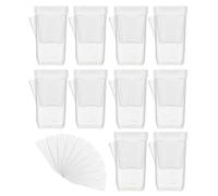 Générique Small Self Watering Pots, 2.5-inch Flower Pot with Labels, Mini Self-Watering Planter for Alocasia Corm, African Violet, Cuttings, Home, Garden, Balcony