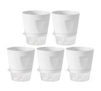 Générique Small Self Watering Pots - 5 Pieces | Grow Cup Box Semi Hydroponic, Planter Water Level Indicator, Bedroom Balcony Patio Deck Porch Garden Yard Indoor Plant Care, Self Watering Pots