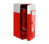 Générique Small USB Fridge, Personal Can Cooler, Compact Plug-In Appliance, 7.68x3.74x3.74 inches, Function Warmer Device, Beverage Equipment for Teens Students Girls Boys Family