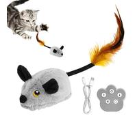 Générique Smart Cat Toy - Realistic Mice Interactive Toys for Indoor Cats, Remote Control Plush Doll + Motion Sensors | ABS Polymer for Kitten Exercise & Boredom Relief