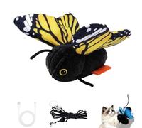 Générique Smart Sensing Flapping Butterfly Toy, Interactive Cat Toy, Orange | Rechargeable Lavable Butterfly Cat Toys, Rechargeable, Touch Activé, Mouvement D'aile Réaliste, 3 Modes Compagnon (#c)