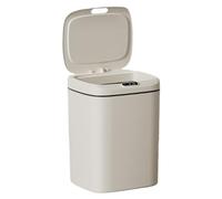 Générique Smart Trash Can - Electric Touchless Bin, Automatic Motion Sensor, Large Capacity Bathroom Garbage, Lid Covered Bedroom Study Room Gear, Small White Lightweight Silent Modern Device