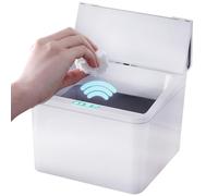 Générique Smart Trash Can - Touchless Automatic Motion Sensor Waste Bin With Self-Bagging Feature | Small Waterproof Garbage Can For Bedroom, Bathroom & Kitchen | Modern Hands-Free Desktop Bin