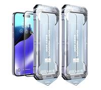 Générique Smoothshield 2 Packs-Tempered Glass Screen Protector with Anti-Scratch Anti-Fingerprint Privacy & Auto Dust-Free Install, 0.33 High Aluminum Glass 2.5d. (HD+privacy,for iPhone 15/16)