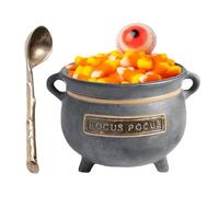 Générique Snack Bowl - Witch Cauldron Candy Holder for Horror Theme, Dessert Bowl Fruits, Jelly, Popcorn, Chocolate, Fondant, Desktop Container for Party, Halloween, Tabletop Decor