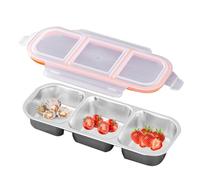 Générique Snack Pack, Fruit Containers, 10.31x4.06x1.57in Stackable Design, Reusable Material, Silicone Sealed for Meal Prep, Take Out Condiments, Food Storage, Lunch Organization, Travel Snacks