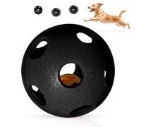 Générique Snack Roll Ball, Dog Treat Toy, 3.54x3.54x3.54in Hollow Rubber Interactive Ball with Bell Noise Feature, Sturdy Chew Resistant Enrichment System, Boredom Relief Play Design, Home Park Use
