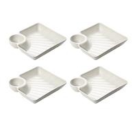 Générique Snack Tray - Charcuterie Tray Serving Snack Plate | Snacks Trays Display Plates with Dip Container Food Grade Plates for Party Appetizer Dessert Dumplings Fruit Salad Breakfast Lunch Dinner