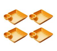 Générique Snack Tray - Charcuterie Tray Serving Snack Plate | Snacks Trays Display Plates with Dip Container Food Grade Plates for Party Appetizer Dessert Dumplings Fruit Salad Breakfast Lunch Dinner