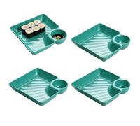 Générique Snack Tray - Charcuterie Tray Serving Snack Plate | Snacks Trays Display Plates with Dip Container Food Grade Plates for Party Appetizer Dessert Dumplings Fruit Salad Breakfast Lunch Dinner