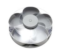 Générique Snack Tray With Lid - Rotating Divided Container | Non-Slip Base Party Tray Suitable For Vegetable Fruit Dipping Sauce Appetizer Travel Picnic Dining Table