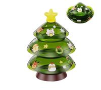 Générique Snackle Box Storage - Christmas Tree Tray for Holiday Parties | Pp Material with Three Layer Design, Decorative Candy Holder, Nut Plate Function, Snack Box Organizer, Celebration Use