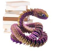 Générique Snake articulé imprimé en 3D, Jouet agité du Serpent - Animaux imprimés 3D Toy de Serpent Flexible,Adults Sensory Snake Toys avec des articulations Flexibles pour la Chambre, Salle d'étude