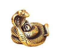 Générique Snake Keychain Decorations, Brass Ingot Snake Figurine Pendant, 3.5cm/1.38 Inch Snake Keychain Charm, Decorative Home Room Ornament for Bedroom, Living Room, Dining Room