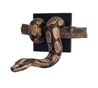 Générique Snake Wall Decor - 3D Realistic Gothic Figurine, Hand-Painted Resin Serpent with Faux Wood Branch, Mystical Wall Sculpture, Antique Style Serpent Mount, Reptile Art Display for Home Bedroom