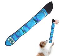 Générique Snakes Dog Toy, Puppy Toys with Squeakers at The Tail, Plush, PP Cotton Blue Rainbow Squeaky Pet Snake Toy, Long Dogs Toys for Large and Small Breeds, 24.8x3.54 inches