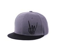 Générique Snapback Chapeaux pour hommes Flat Bill Black Mens Baseball Cap Brim Snap Back Réglable