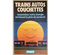 Générique SNCF TRAINS AUTOS COUCHETTES Affiche Poster Reproduction - Format 50X70 cm sur Papier Luxe 300 GR. Qualité supérieure. Tous formats possibles. Nous Contacter.