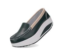 Générique Sneakers Femme Chaussures Décontractées, décontractées, Solides, à Enfiler, compensées Chaussures Sport Course Sneakers (Green, 38)